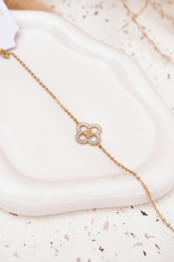 Una pulsera Femenino Hecho de acero quirúrgico color dorado 2