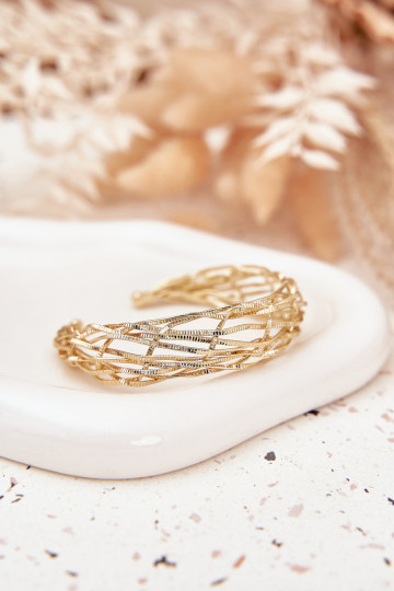 Una pulsera Fresco Hecho de acero quirúrgico color dorado 2