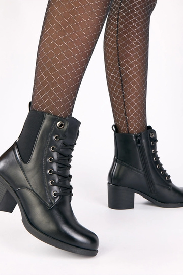 Botines negros de tacón con... 2