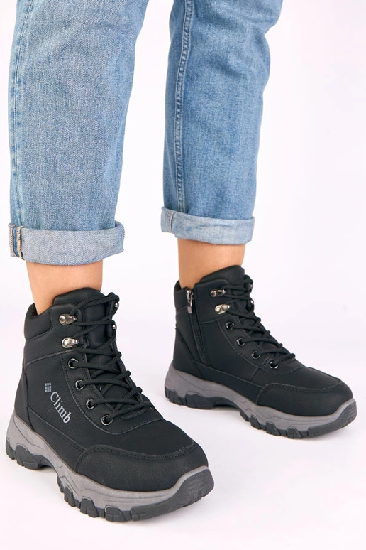 Botines negros con plataforma Louie