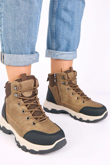 Botines de camuflaje gris oscuro con plataforma Briana