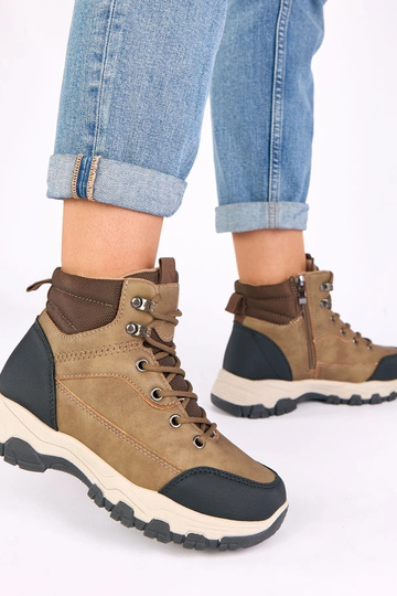 Botines de camuflaje gris oscuro con plataforma Briana 2