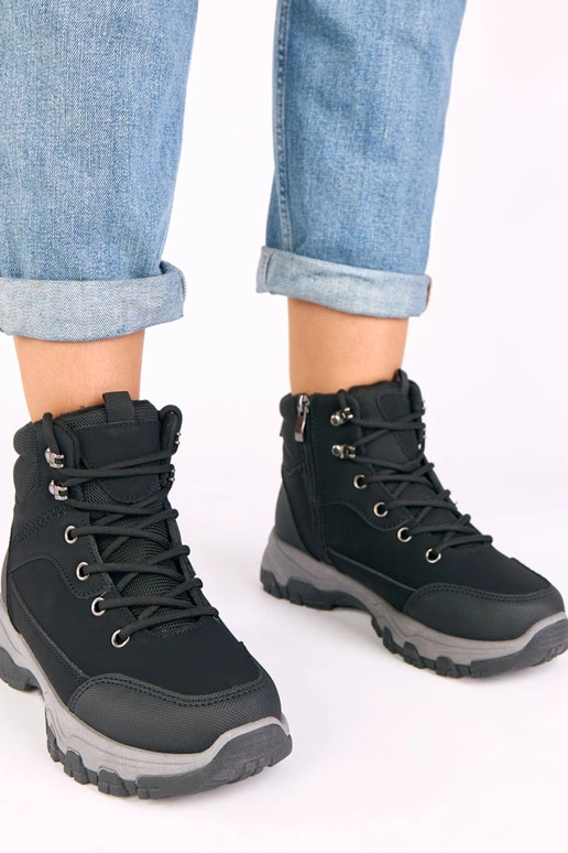 Botines negros con plataforma Briana