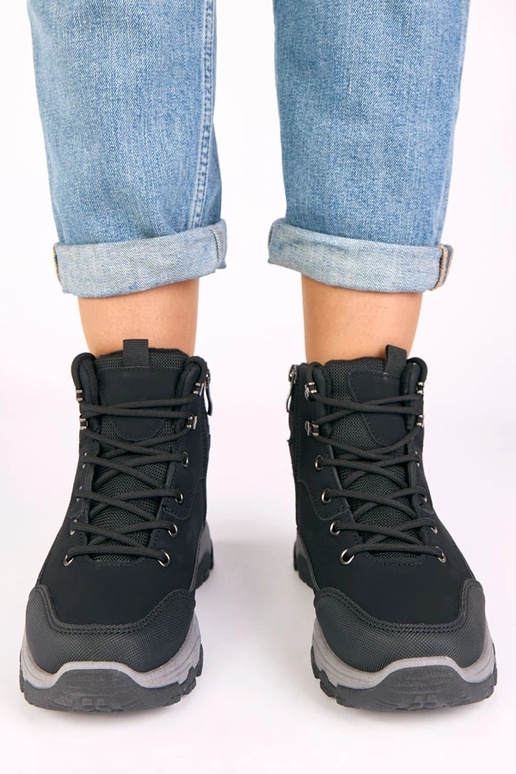 Botines negros con plataforma Briana