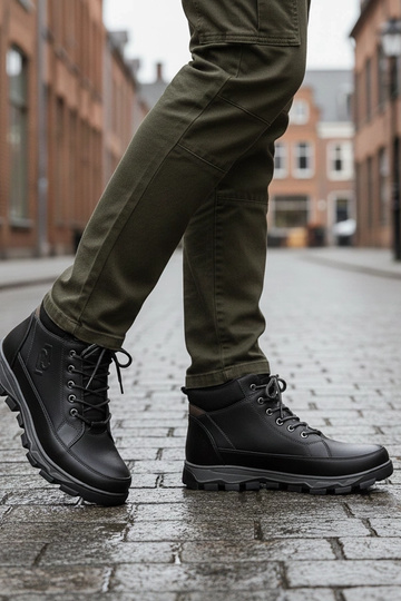 Pantalones de trabajo negros para hombre forrados Elias