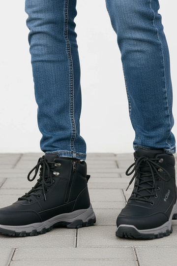 Pantalones de trabajo negros para hombre forrados con plataforma elevada Pedro