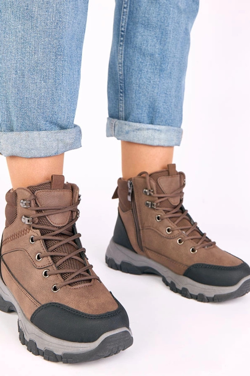 Pantalones de trabajo marrones con...