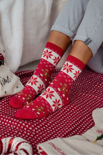 Medias Femenino Activadovidad Pierniki color rojo