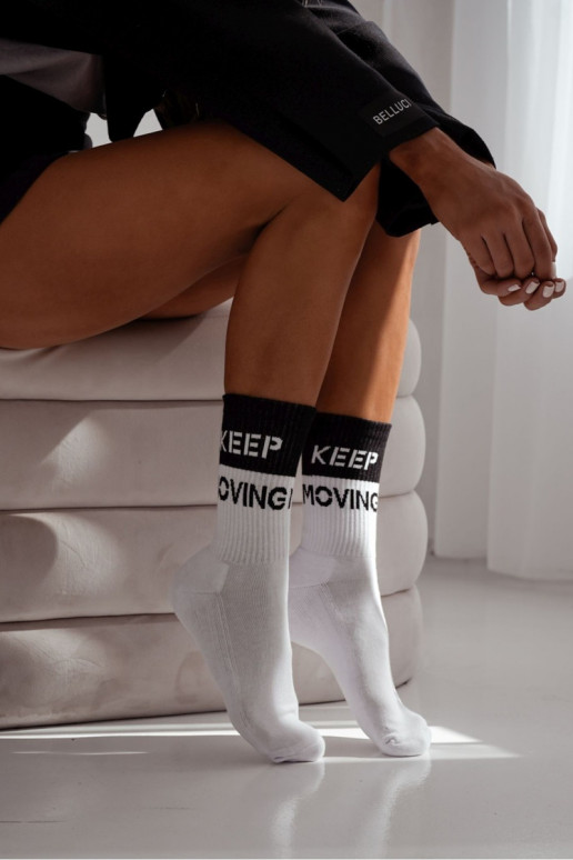 Medias Femenino Keep Moving el color blanco