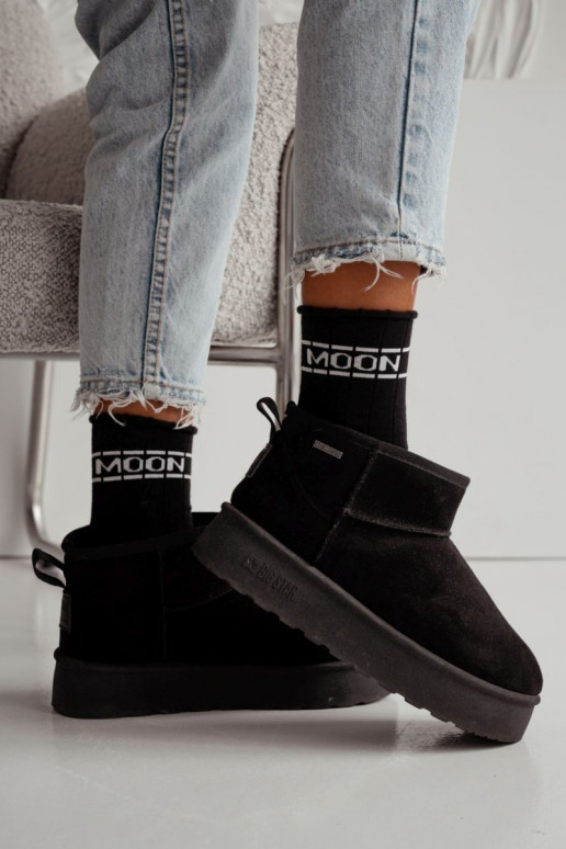 Medias Femenino Półfrotte UNIQUE Sin presión MOON de color negro