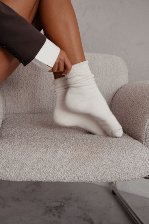 Medias Femenino Sin presión Frotte color marfil