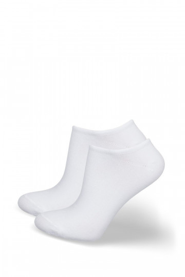 Calcetines cortos de hombre STOP BACTERIA, color blanco