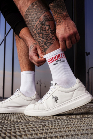 calcetines de hombre BROOKLYN el color blanco