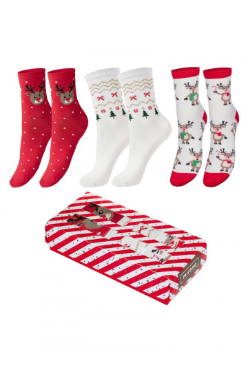Conjunto de calcetines navideños en caja, 3 pares 2