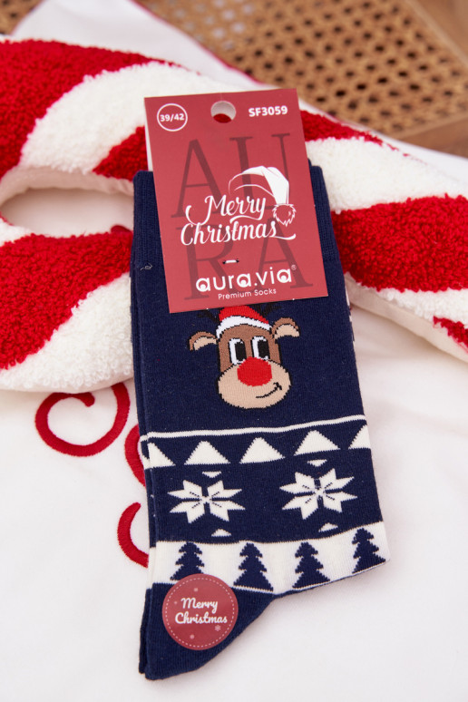 Skarpety Tiene quesculino Activadovidad Estampado con ciervos azul oscuro