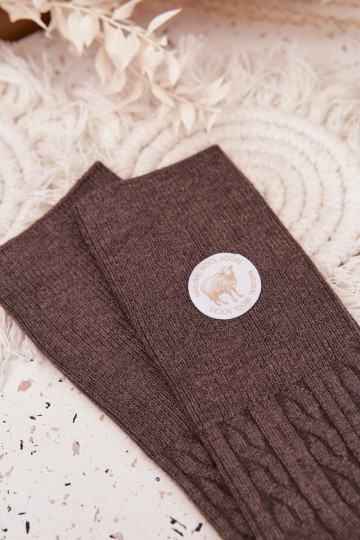 Długie ENełniane Medias Femenino color gris