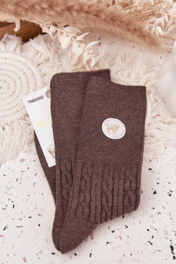 Długie ENełniane Medias Femenino color gris 2