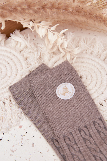 Długie ENełniane Medias Femenino color gris