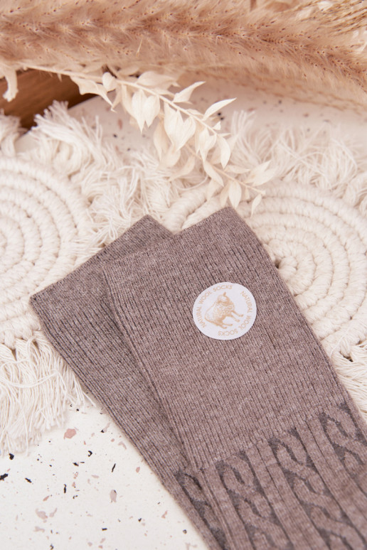 Długie ENełniane Medias Femenino color gris