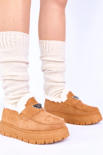 Mocasines marrones con plataforma y piel Kirby
