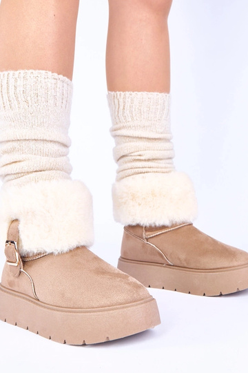 Botas de nieve gris arena...