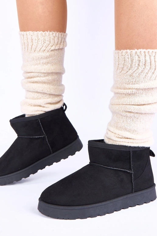 Botas de nieve negras con piel Roelle