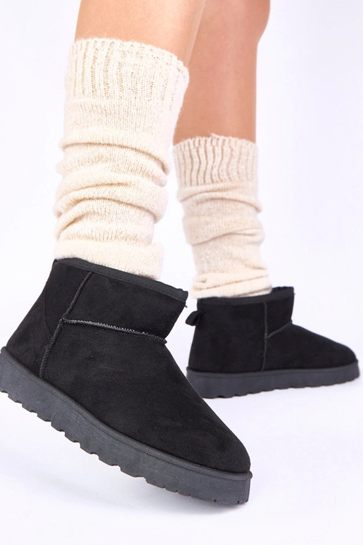 Botas de nieve negras con piel Roelle