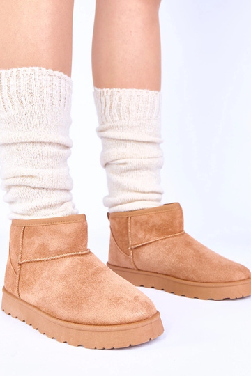 Botas de nieve marrones con piel Roelle