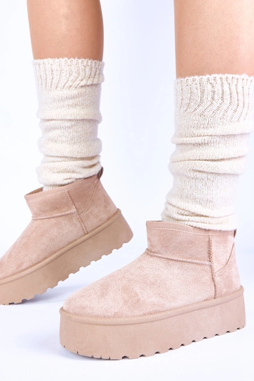 Botas de nieve color arena con...