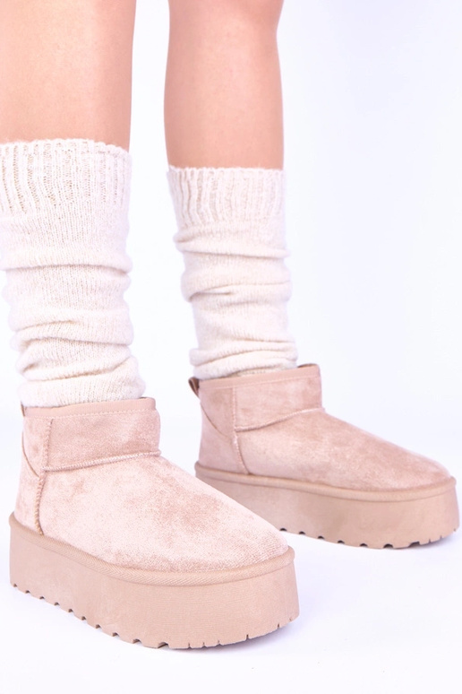 Botas de nieve color arena con...