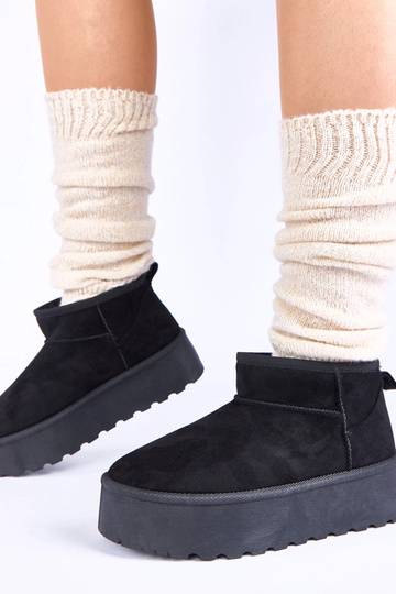 Botas de nieve de plataforma negras con forro de piel Mouna 2