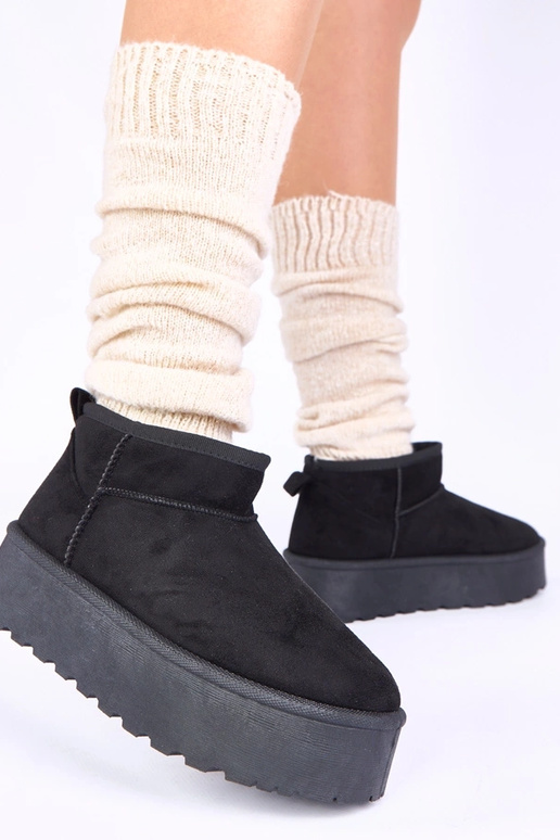 Botas de nieve de plataforma negras...