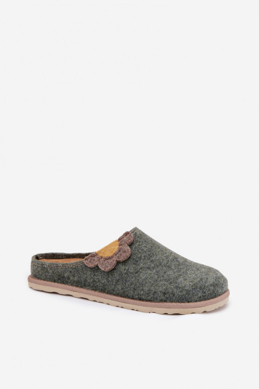 Zapatillas Femenino con una flor Inblu CS000043 color verde