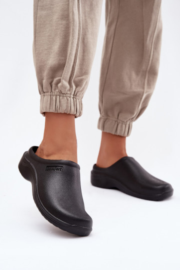 Zapatillas ligeras para mujer color negro tipo zueco Parissa 2