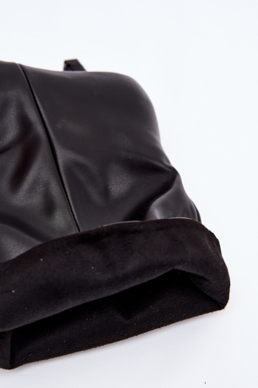 Un modelo convincente Botas de mujer En un tacón bajoLuźną CholeAką de color negro Jessalia