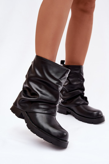 Botines negros para mujer con aislamiento y parte superior curvada Gracine 2