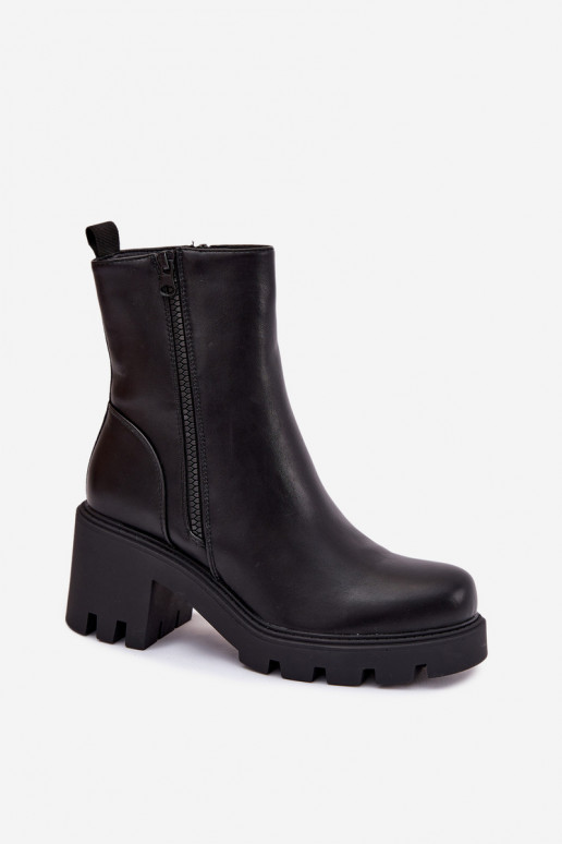 Botas de mujer calentamiento En un poste enorme de color negro Ameliane