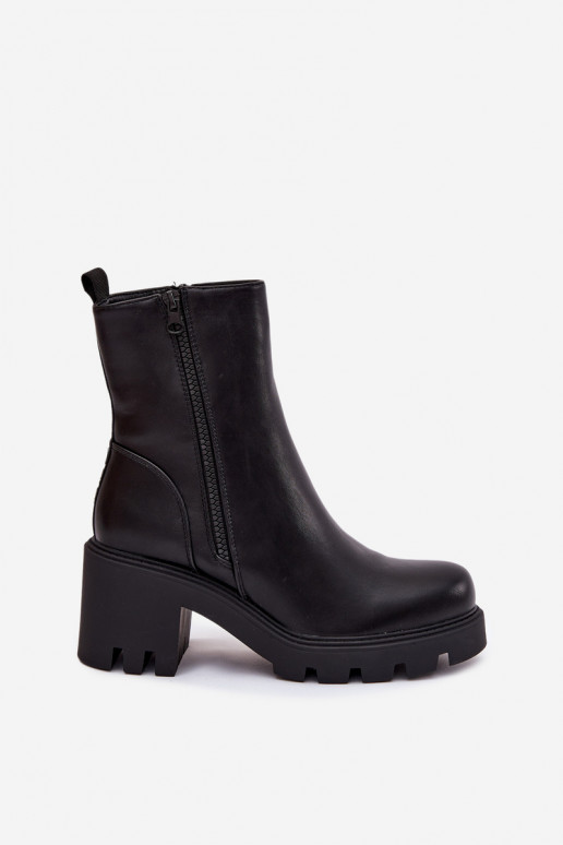 Botas de mujer calentamiento En un poste enorme de color negro Ameliane