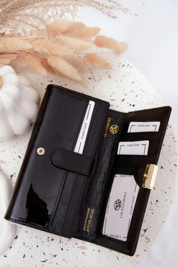 lacado Cartera de mujerDrobinkami de color negro Selavie 2