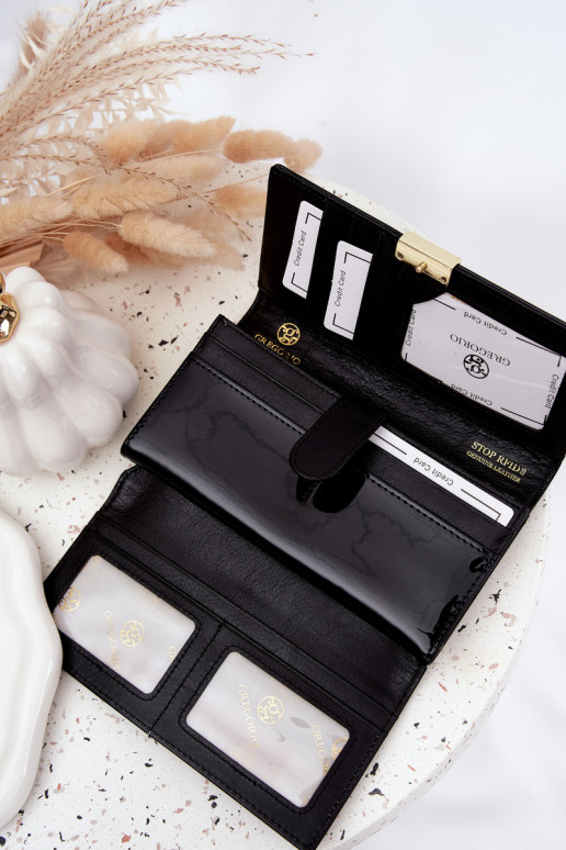 lacado Cartera de mujerDrobinkami de color negro Selavie