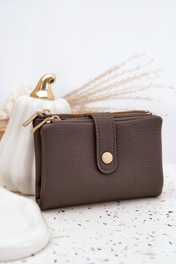 Cartera de mujer de cuero ecológico color gris Ilissea