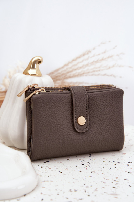 Cartera de mujer de cuero ecológico color gris Ilissea