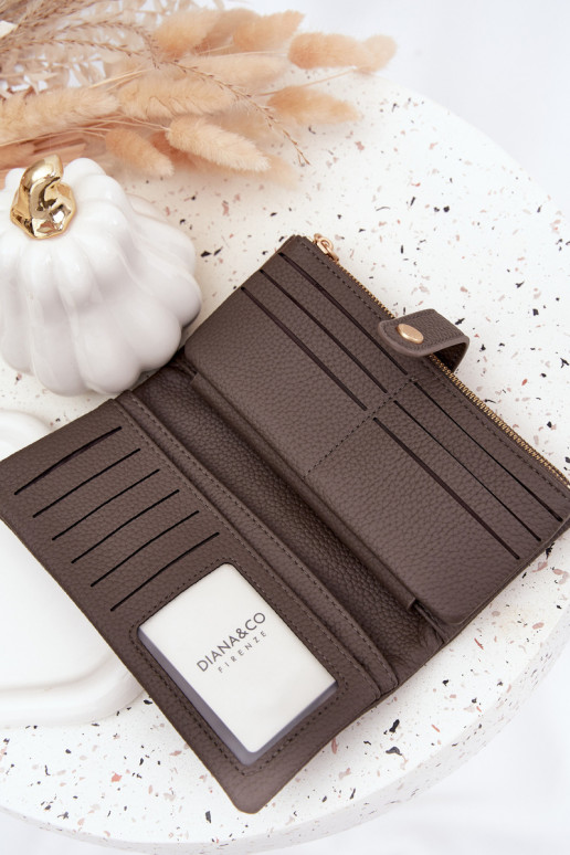 Cartera de mujer de cuero ecológico grande color gris Gilessa