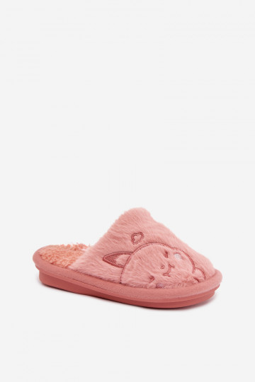 Zapatillas Infantil con un abrigo de piel color rosa Norene