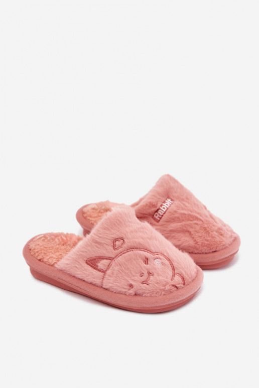 Zapatillas Infantil con un abrigo de piel color rosa Norene