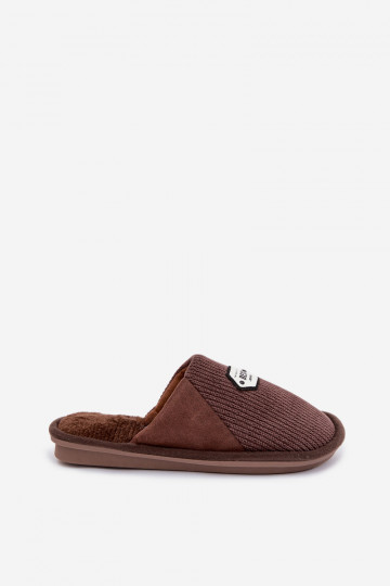 Zapatillas de hombre marrones con lengüeta Presine 2