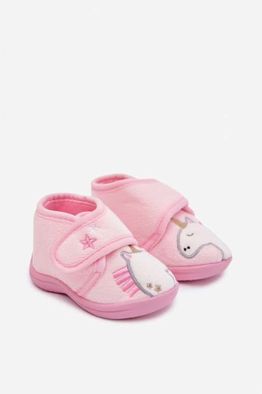 Zapatillas Infantil con sujetadores adhesivos color rosa Jeselle