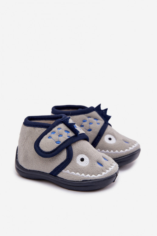 Zapatillas Infantil con sujetadores adhesivos color gris Jeselle