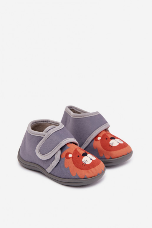 Zapatillas Infantil con sujetadores adhesivos color gris Katline