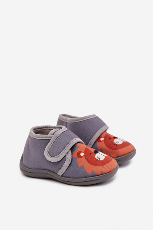 Zapatillas Infantil con sujetadores adhesivos color gris Katline
